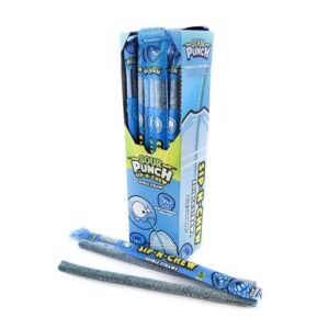 Sour Punch Sip-N-Chew Edible Straws Blue Raspberry 0.9oz 30ct